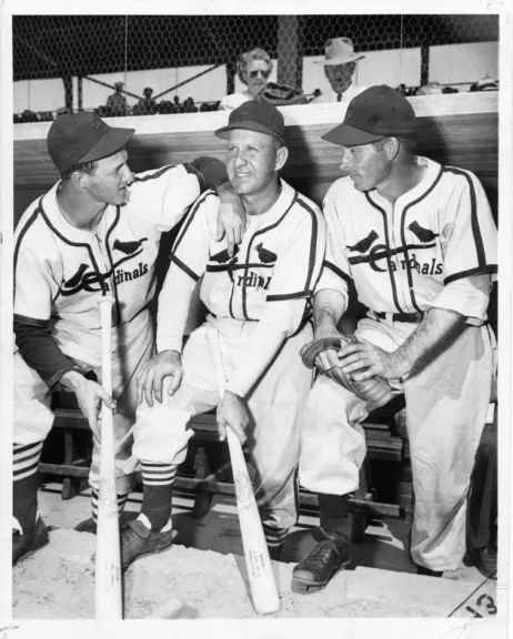Stan Musial, Enos Slaughter, and Harry Brecheen